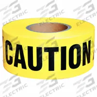 APPROVED VENDOR Barricade Tape: 1,000 ft Lg, 3 in Wd, Caution Legend, Polyethylene, Yellow Color (MPN Y35M31000C-12). Key specifications — attr981695: Caution; attr981696: Black; attr377522: APPROVED VENDOR.