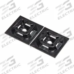 PANDUIT Cable Tie Mounting Base: 0.2 in Slot Wd, 0.06 in Slot Ht, Black, 1 in Wd, 0.24 in Ht, 100 PK (MPN ABM100-AT-C0). Key specifications — For Use With: Miniature, Intermediate and Standard Cable Ties; Size: 1 in L x 1 in W x 0.24 in H; Color: Black; Brand: PANDUIT.