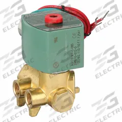 REDHAT Solenoid Valve: 4-Way, 1/4 in Pipe Size, 110V AC/120V AC, Watertight/Without Junction Box (MPN 8345H003). Key specifications — Pipe Size: 1/4 in; Voltage: 110V AC; Brand: REDHAT; Coil Enclosure: Watertight.