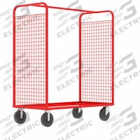 VALLEY CRAFT Cage Cart: 2,000 lb, Overall Dim. 57 in L x 30 in W x 68 in H, Rubber, Red (MPN F89254VCRD). Key specifications — Caster/Wheel Configuration: (2) Swivel; Color: Red; Brand: VALLEY CRAFT.