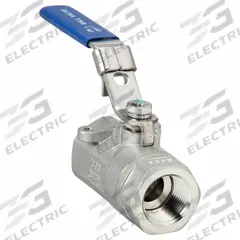 APPROVED VENDOR Manual Two-Way Ball Valve: 3/4 in, 316 Stainless Steel, Straight Valve Body, PTFE (MPN 06Q221N06034). Key specifications — Brand: APPROVED VENDOR; Handle: Locking Lever.
