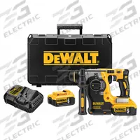 DEWALT Rotary Hammer Kit: L-Shape, 20V DC, SDS-Plus, 1 in max, 5.0 Ah, 1.5 ft-lb, 4,600 bpm (MPN DCH273P2). Key specifications — attr113858: 20V DC; attr113796: DEWALT; attr113808: 0 bpm to 4,600 bpm; attr113803: No; attr113838: Chip; attr113809: Yes; attr113815: (2) Batteries.