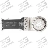 FEIN Oscillating Tool Blade: 1 1/8 in Blade Wd, 4 5/16 in Overall Lg, Bi-Metal, 1 Pieces (MPN 63502151260). Key specifications — attr1097473: Wood; attr1097476: FEIN; attr1097456: Precision Cutting.