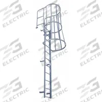 COTTERMAN Fixed Ladder with Safety Cage: 12 ft Overall Ht, 39 in Overall Wd, Steel, 9 Rungs (MPN F9WC C1). Key specifications — attr1050722: COTTERMAN; attr1050760: Assembled; attr1083696: 1.