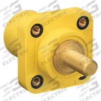 Single Pole Receptacle: Yellow, Straight Taper Nose Mating, Threaded Stud Termination, 400 A (MPN HBLMRSCY). Key specifications — Series: 16; Receptacle Gender: Male; Brand: HUBBELL.