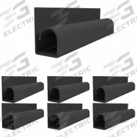 ELECTRIDUCT Raceway: Black, 16 in Lg, 7/8 in Wd, 1 3/4 in Ht, Adhesive Mounting (MPN SR-ED-H-SM-16-6PK-BK). Key specifications — Color: Black; Brand: ELECTRIDUCT; Mounting Style: Adhesive.