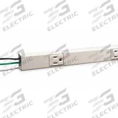 Prewired Raceway: 1 Circuits, 6 Outlets, NEMA 5-15R, 3 ft Lg, 1 5/16 in W x 7/8 in H, Steel, Ivory (MPN V20GB306). Key specifications — Color: Ivory; Series: Plugmold(R); Includes: Base Coupling; Brand: LEGRAND.