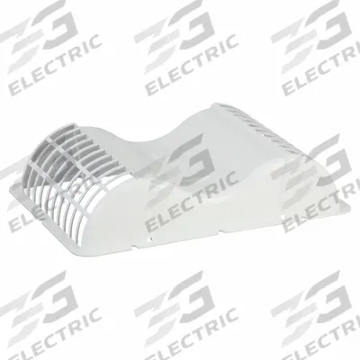 FANTECH Soffit Vent: Louvered Hood Venting, Rectangular, 3 in_4 in_5 in Duct, Plastic - Wall & Soffit Vent Caps