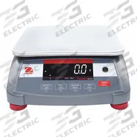 OHAUS Industrial Bench Scale: 11 7/8 in x 8 7/8 in, Not IP Rated, Integrated, Stainless Steel (MPN RC41M15). Key specifications — attr1341383: USB; attr1341384: 0.001 lb/0.5 g; attr1341400: OHAUS; attr1383935: Stainless Steel.