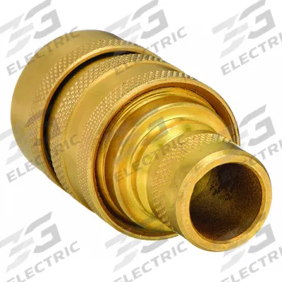 NELSON Garden Hose Adapter: 3/4 in x 3/4 in Fitting Size, Male x Female - Brass Garden Hose Couplings