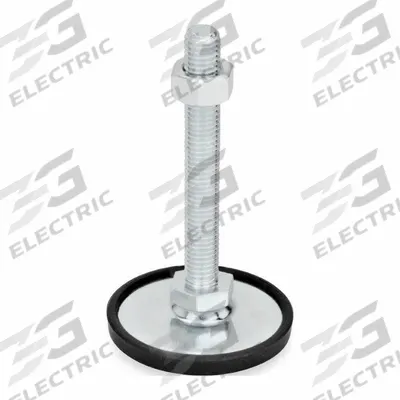 JW WINCO Male-End Leveling Mount: Swiveling Stud, 3/8"-16 Thread Size, 1.97 in - Non-Skid Male Leveling Mounts