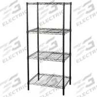 APPROVED VENDOR Wire Shelving Unit: Starter, 60 in x 18 in, 74 in Overall Ht, 4 Shelves, Dry/Wet (MPN 32V420). Key specifications — Recommended Environments: Wet; Color: Black; Finish: Powder Coated; Material: Steel; Brand: APPROVED VENDOR.
