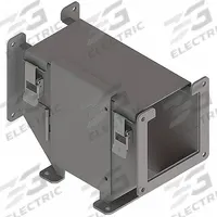 Wireway Tee: 4 in Wd, 4 in Ht, 10 in, Hinged Cover with Quick-Release Latches, Steel (MPN F44LTC). Key specifications — Cover Location: Top and Outside; Brand: HOFFMAN; With Knockouts: No.