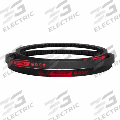 GATES Cogged V-Belt: BX24, 27 in Outside Lg, 21/32 in Top Wd, 13/32 in Thick - BX Section V-Belts