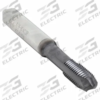 CLEVELAND Spiral Point Tap: 3/8"-16 UNC, 2B, 3 Flute, Plug Chamfer, TiAlN Coated Cobalt (MPN C86118) - General Purpose Spiral-Point Taps