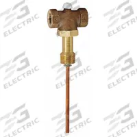 WATTS Automatic Temperature Gas Shutoff Valve: MNPT x FNPT, 3/4 in x 1/2 in Connection Size, Bronze (MPN LFL210-5-M2). Key specifications — Brand: WATTS; Body Material: Bronze.