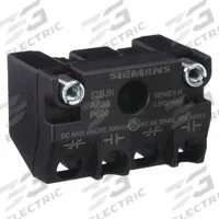 SIEMENS Contact Block: 30 mm Panel Mounting Size, 1NO/1NC, Momentary/Make Before Break (MPN 52BJK). Key specifications — Switch Action: Momentary/Make Before Break; Terminal Connection Type: Screw Terminals; Brand: SIEMENS; Compatible with Series: Universal.
