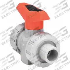 GF PIPING SYSTEMS Manual Two-Way Ball Valve: 1 1/4 in, CPVC, Straight, 16 bar Max. Pressure (CWP) (MPN 163546345). Key specifications — Brand: GF PIPING SYSTEMS; Handle: Tee.