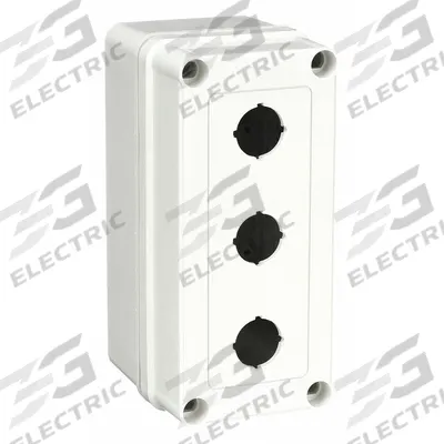 HOFFMAN Push Button Enclosure: 22mm, 3 Holes, Non-Metallic - Enclosures for 22mm Operators