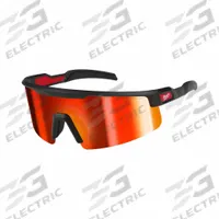 MILWAUKEE TOOL & EQUIPMENT Safety Glasses: Red Lens, Full-Frame, Scratch-Resistant, Black Frame (MPN 48-73-2500). Key specifications — Brand: MILWAUKEE TOOL & EQUIPMENT; Frame Color: Black; Lens Color: Red.