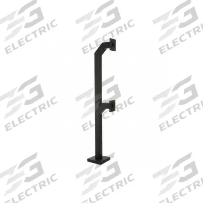 PEDESTAL PRO Dual Head Gooseneck Pedestal: 88 in Overall Ht, Black, Pedestal, 12 in x 12 in - Pedestals for Gate Operators