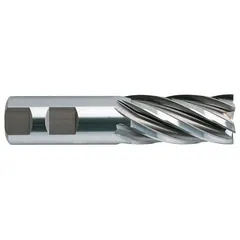 YG-1 Square End Mill: High Speed Steel, TiN Coated, 6 Flute, 1" Mill Dia, 1-7/8" LOC, 4" OAL (MPN 04171HN)