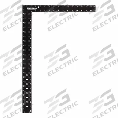 JOHNSON LEVEL Framing Square: 24 in Base Lg, 24 in, 16 in x 24 in, Anodized, Aluminum - Framing Squares
