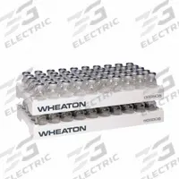 Tube Rack: 6 3/4 in Overall Wd, 1 1/4 in Overall Ht, 13 1/4 in Overall Lg, Polypropylene, White (MPN 868808). Key specifications — Material: Polypropylene; Color: White; Product Type: Vial Rack; Total Holding Capacity: (50) Positions; Brand: WHEATON.