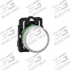 SCHNEIDER ELECTRIC Pilot Light: 22 mm Panel Mounting Size, White, LED, XB5 Series (MPN XB5AVB1). Key specifications — Series: XB5; Brand: SCHNEIDER; Includes Push-To-Test: No Push-To-Test Included.