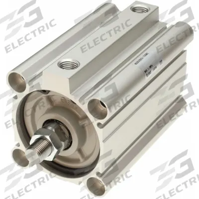 SMC Compact Cylinder: 100 mm Bore Dia, 50 mm Stroke Lg, Tapped Hole Mounting - Basic Mount Compact Cylinders