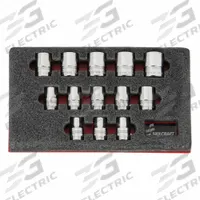 ABILITY ONE Socket Set: 1/2 in Drive, 13 Piece, 12-Point/6-Point, Metric, 12 mm to 24 mm (MPN 5120-01-429-3569). Key specifications — attr1224269: 1/2 in; attr1204685: Tether Ready; attr1204650: 12 mm to 24 mm; attr1204673: Socket Bits Not Included; attr1204688: ABILITY ONE.