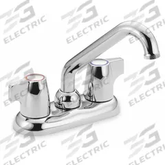 MOEN Low Arc Laundry Sink Faucet: Deck, Brass, Chrome, 2.2 gpm Flow Rate, Double Bend (MPN 74998). Key specifications — Color/Finish: Chrome.