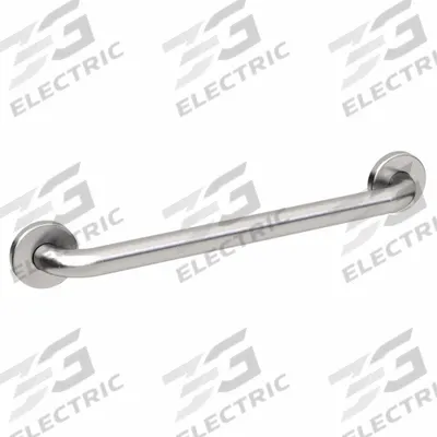 WINGITS Wall Grab Bar: Straight, 36 in Lg, 1 1/4 in Dia, Stainless Steel, Satin - Anti-Microbial Grab Bars