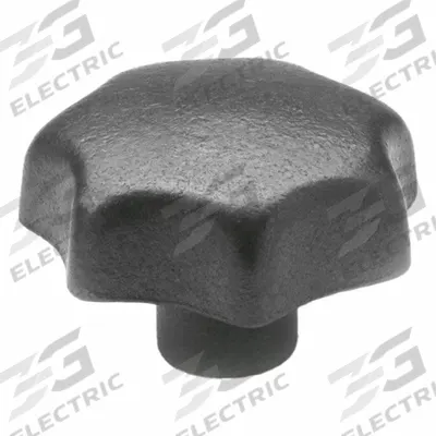 JW WINCO Cast Iron Hand Knobs: 7 Point, Cast Iron, 5/8"-11 Thread, 1.1 in Thread Lg - 7-Arm Knobs with Threaded Hole