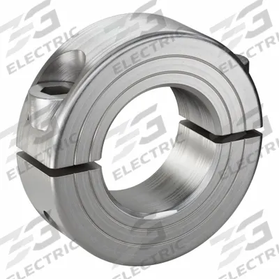 RULAND MANUFACTURING Shaft Collar: 2-Piece, Metric, Round, Clamp-On, 24 mm Bore Dia - Stainless Steel Shaft Collars