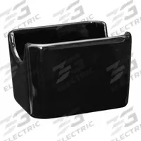 ITI Sugar Packet Holder: Black, 2 3/8 in Overall Ht, 3 3/8 in Overall Wd, Black (MPN CH225-05). Key specifications — Material: Stoneware; Color: Black; Brand: ITI; Product Type: Condiment Organizer.