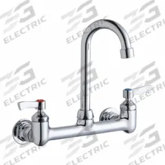 ELKAY Handle-Operated Faucet: Wall, Centerset, Brass, Chrome Plated, 1.5 gpm Flow Rate, Gooseneck (MPN LK940GN04L2H). Key specifications — Color/Finish: Chrome Plated; Series: Elkay®; Includes: Vandal-Resistant Aerator.