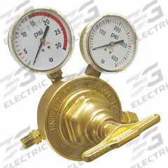 UNIWELD Stage Regulator: Single Stage, CGA 510 Inlet, 9/16"-18 M LH Outlet, 15 psig, Acetylene (MPN RV8011). Key specifications — Brand: UNIWELD; Manufacturer Part Number: RV8011; Diaphragm Material: Stainless Steel; Outlet Connection: 9/16"-18 M LH; Inlet Connection: CGA 510.