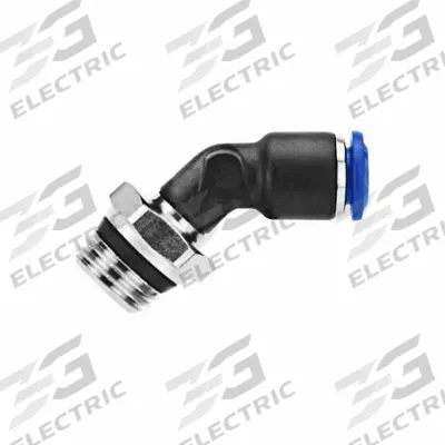 AIGNEP Swift Fit Push To Connect Fitting: 5/32 in OD x 1/8 in Pipe Size, Nylon - Nylon & Nickel-Plated Brass Tube Fittings