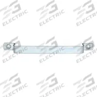 MONROE PMP Pull Handle: Unthreaded Holes, Steel, Silver, 3/8 in Screw Size, 0.13 in (MPN PH-0247). Key specifications — Brand: MONROE PMP; Projection Type: Non-Recessed; Material: Steel; Finish: Polished Zinc; Color: Silver; Folding Type: Fixed; Mounting Type: Unthreaded Holes; Screw Size: 3/8 in.