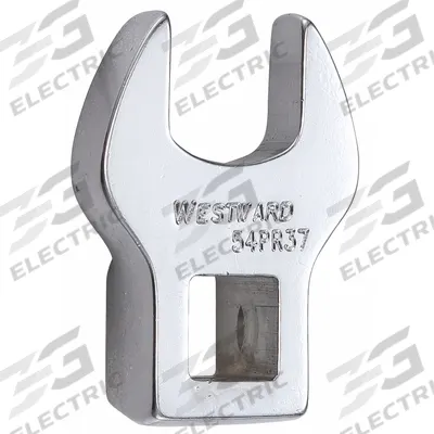 WESTWARD Crowfoot Socket Wrench: Alloy Steel, Chrome, 3/8 in Drive Size - SAE Open End Crowfoot Wrenches