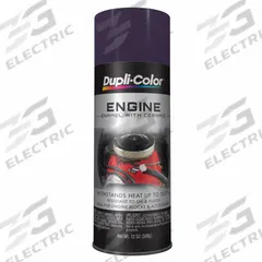 DUPLI-COLOR Automotive Paint: Interior, Engine Accessories/Engine Blocks, Solvent, Solvent-Based (MPN EDE164007). Key specifications — Color: Plum Purple; Coverage Area: 12 to 15 sq ft; Compatible Surface Material: Metal; Finish Texture: No Texture; Sheen: Gloss; Surface Texture: Smooth; Brand: DUPLI-COLOR.