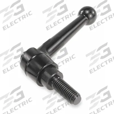 KIPP Adjustable Handle: Zinc w/ Steel Thread, M10 - Ball-Style Adjustable Handles with Threaded Stud