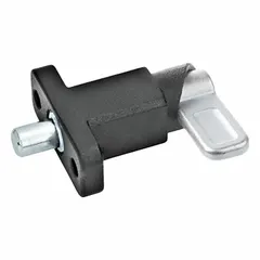 JW WINCO Cam Action Spring Latch with Mounting Flange: 8 mm Plunger Wd, 14 mm Plunger Projection (MPN 722.2-8-20-B-SW). Key specifications — Brand: JW WINCO; Indexing Orientation: Parallel.