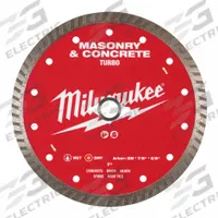 MILWAUKEE Diamond Saw Blade: Concrete/Masonry, 7 in Blade Dia., 5/8 in_7/8 in Arbor Size, Wet/Dry (MPN 49-93-9407). Key specifications — attr1097734: Wet/Dry; attr1097738: Masonry Saw; attr1097751: MILWAUKEE.
