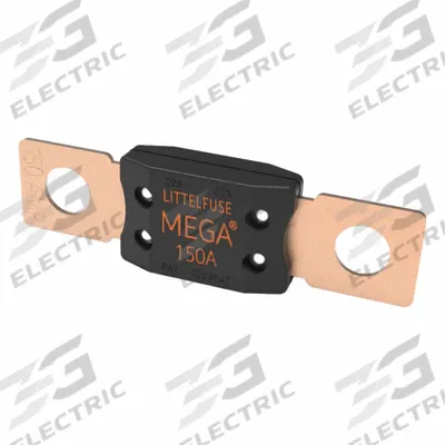 LITTELFUSE Automotive Fuse: MEGA+ 298 Series, Two-Hole, Bolt-On, Time-Delay, 150 A - Two-Bolt-Hole Time-Delay Fuses