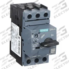SIEMENS Manual Motor Starter: Non-Reversing, 3 Poles, 2.5 A, Thermal Protection, Selector Switch (MPN 3RV20111CA10). Key specifications — Maximum Voltage Rating: 690V AC; Brand: SIEMENS; Thermal Units Required: None (Starter Includes Integrated Thermal Units); Frame Size (Width): S00.