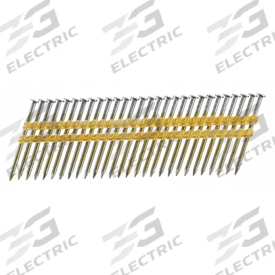 SENCO Framing Nails,2.5" L,Plain,PK4000: Framing Nails, Flat, Smooth, 2 1/2 in Overall Lg - Collated Framing Nails