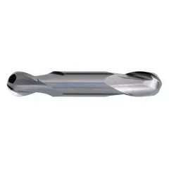 CLEVELAND Ball End Mill: Carbide, Double End, 2 Flute, 5/32" Mill Dia, 7/16" LOC, 3" OAL (MPN C60208)