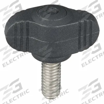 KIPP Hand Knob: Wing, Plastic w/ SS Thread, M6 Thread, 15 mm Thread Lg - Wing Knobs with Threaded Stud